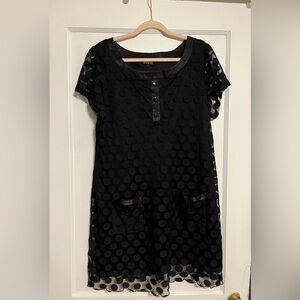 Black polkadot, summer short sleeve dress sizes L